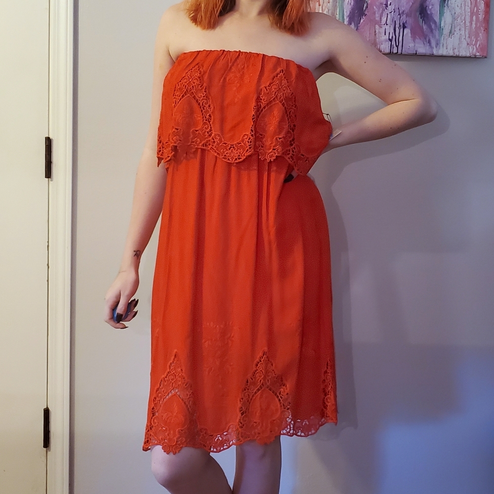Forever 21 strapless red dress NWT